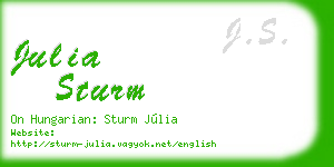 julia sturm business card